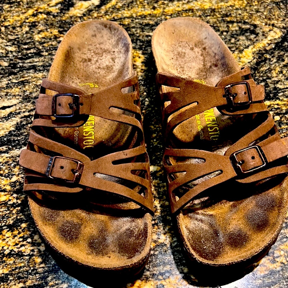 Birkenstock leather sandals in good used condition